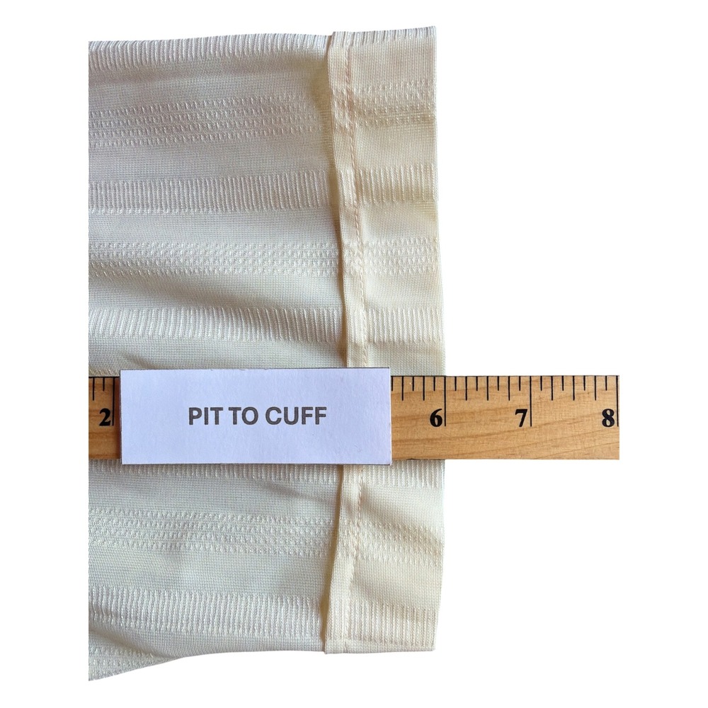 Vintage 70s Envoy Knit Shirt Mens Large Yellow Wide Collar Short Sleeve Retro - Picture 8 of 10